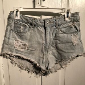 H & M Distresses Jean Short Shorts